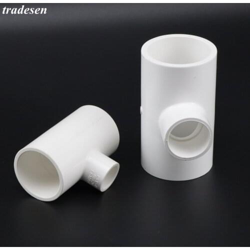 1pcs 25-50mm to 20mm-40mm PVC Reducing Tee Joints Micro Irrigation Garden Water Connectors Aquarium Fish Tank UPVC Pipe fittings