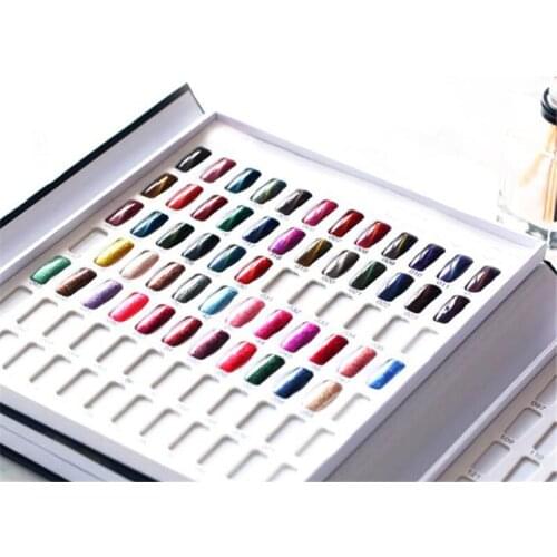 120 Colors False Nail Color Book Color Display Nail Art Gel Polish Color Card Nail Color Chart Practice Board Manicure Tool