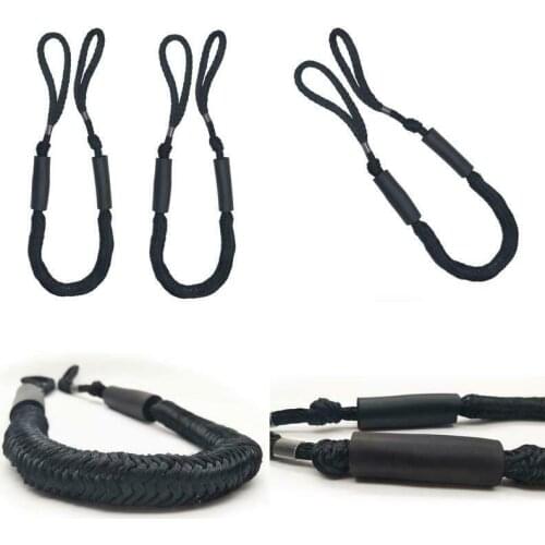 2pcs Boat Black Bungee Dock Lines Shock Absorb Dock Tie Boat Mooring 6ft Rope Boat Accessories