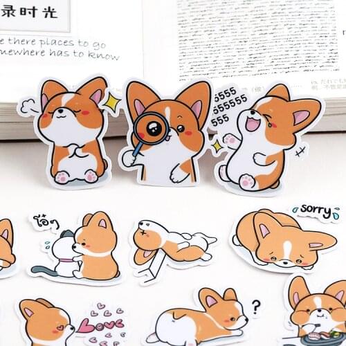 40 PCS Cute keki dog Paper Sealing Stickers Crafts And Scrapbooking book Decorative sticker DIY Stationery