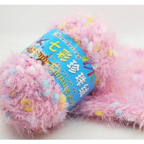 50g Colorful pearl velvet Plush Yarn Filament Wool Cashmere Yarn for DIY Hand Knitting Crochet Sweater Thread Soft Baby Yarn