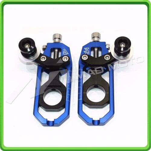 Aluminum motorcycle Chain Tensioner Adjuster with spool fit for YAMAHA R1 YZF R1 2004 2005 YZF-R1 04 05 blue&black