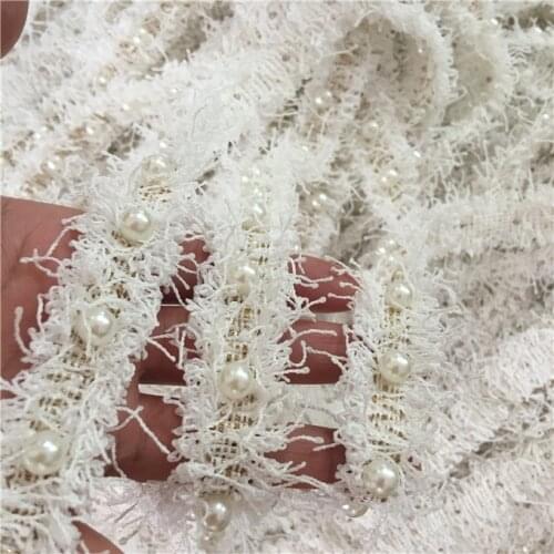 Free shipping 3Meter/lot 2.5CM wide diy new white fringe trim bead lace garment bag shoes skirt lace accessories Z1495