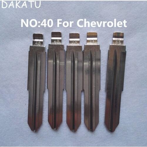 DAKATU For Chevrolet Epic Remote Key Blade NO.40 Transponder Key Blade Replacement