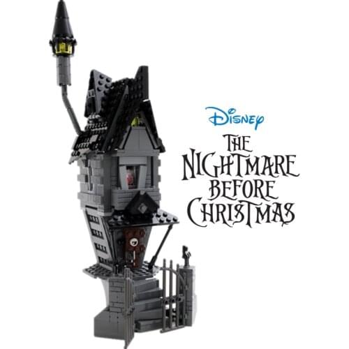 Disney 427PCS Jack Skellington House-Nightmare Before Christmas MOC Building Blocks Diy Toys Bricks Creative Gift for Kid