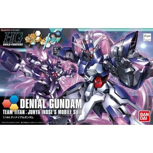 BANDAI GUNDAM 1/144 HGBF 037 Denial Gundam Gundam model assembled Anime action figure toys Decoration Kids Toy Gift