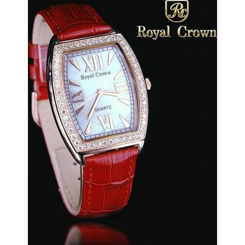 Elegant Womens Watch Mens Watch Japan Quartz Couple Hours Fashion Leather Lovers Bracelet Girls Birthday Gift Royal Crown Box