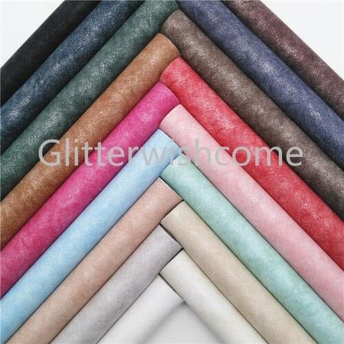 Glitterwishcome 21X29CM A4 Size Vinyl For Bows Sparkle Faux Fabric, Synthetic Leather Faux Leather Sheets for Bows, GM543A