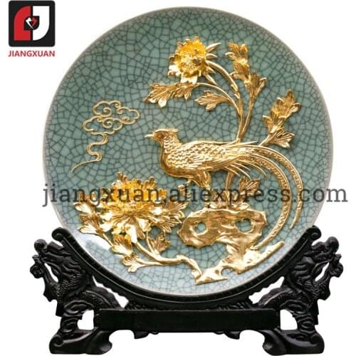 Nice chic special 24k gold foil 8 inch housewarming gifts items for new home