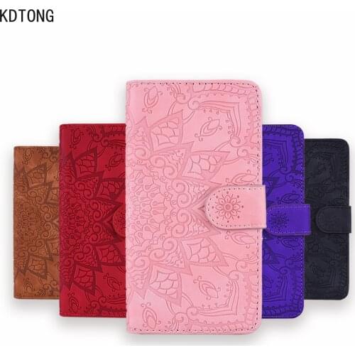 Leather Flip Phone Case for Huawei Y6P Y5P Psmart 2020 P40 P30 Lite Pro Embossed Flower Cover Magnetic Wallet Card Stand Capa