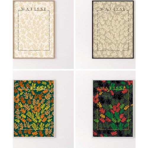 Matisse laisse l’affiche texturée | Boho Interprétation Matisse, Coloré-Baltic Dark, Scandi Home Decor, Impression numérique ins