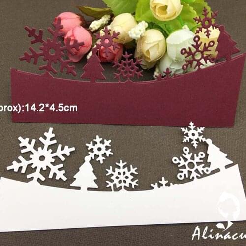 METAL CUTTING DIES Alinacraft Winter Snowflake Border Line Edge Christmas Scrapbook Paper Craft Album Card Punch Art Cutter
