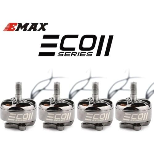 High Quality 4PCS EMAX ECO II Series 2207 Motor 6S 1700KV/1900KV 4S 2400KV Brushless Motor for FPV Racing RC Drone