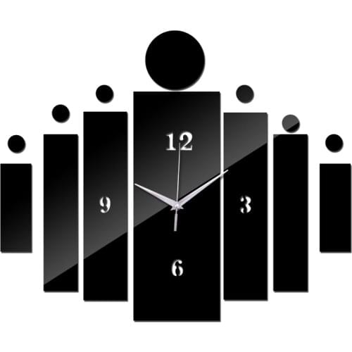 2020 new Needle mirror wall clock living room quartz acrylic modern design 3d diy watch clocks stickers horloge