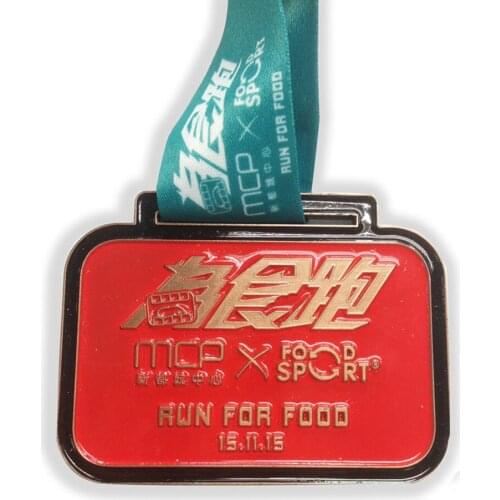 New model & Most popular Electroplated two-color medal irregular shape paint medal