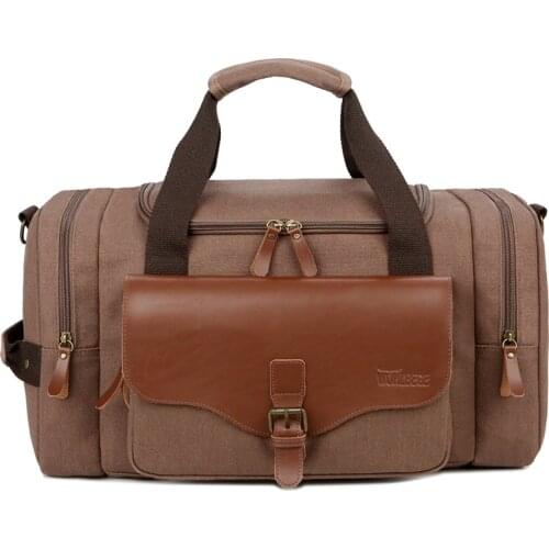 Leisure Travel Bags with Large Capacity Canvas Travel Bags Carry-on Suitcase Duffle Travel Bag Convenient Portable Weekend Bag