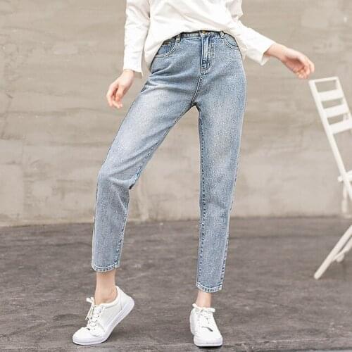 Casual Harem Pants For Women High Waist Loose Cotton Mom Boyfriend Denim Trousers Vintage Jeans Mujer 2020