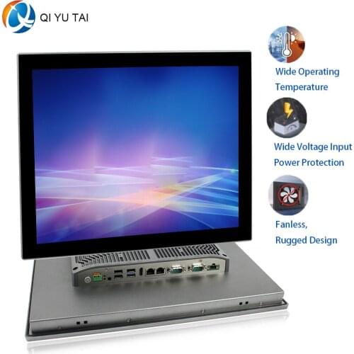 TPM2.0 industrial pc i5 8265U 8Gen CPU mSATA 19" fanless rugged all in one pc for windows 11/10/8/7/Linux Ubuntu