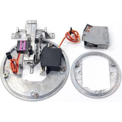 Cannon Recoil/Lifting Servo 360 Degree Turret Turning Metal Gear Kit Modification Parts for RC Heng Long Tank Model
