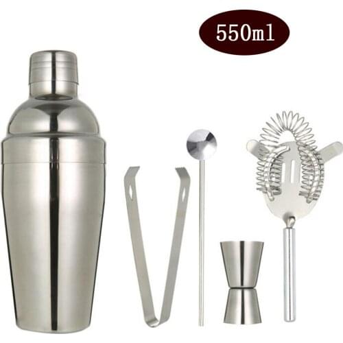 350ML/550ML/750MLStainless Steel Cocktail Shaker Mixer Wine Martini Boston Shaker For Bartender Drink Party Bar Tools