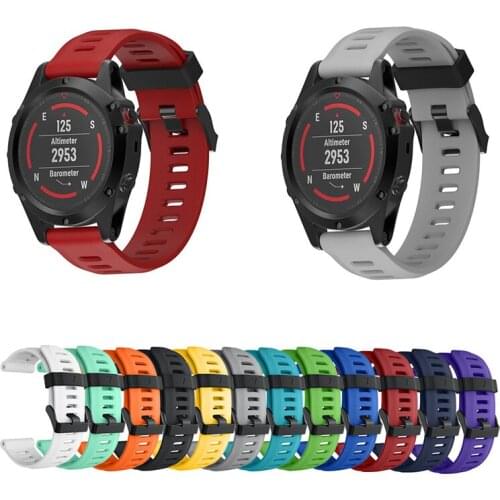 26mm Silicone Watch Band Wrist Straps for Garmin Fenix 5X Fenix 3 Fenix 3 HR GPS Outdoor Sport Smart Watch Band Strap