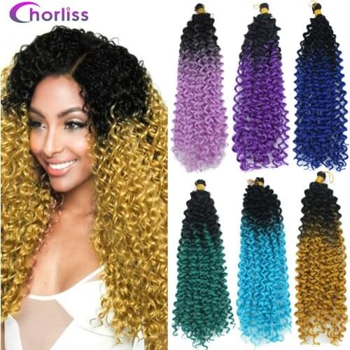 Synthetic Crochet Hair Braiding Hair Extensions Water Wave Braids Bundles Freetress African Curls kinky Twist For Women
