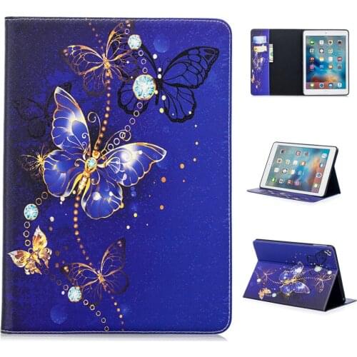 For iPad 10.2 2020 Purple Blue Butterfly Smart Case for iPad 2017 2018 9.7 Air 1 2 Pro 11 10.5 Mini 12345 iPad 234 Air 10.5 2019