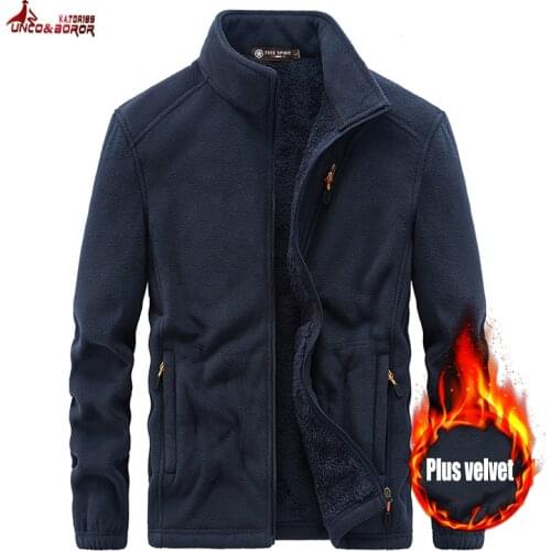 Warm Winter Fleece Coat Men Casual Tactical Softshell Bomber Military Jacket Outdoor Hiking Tourism Mountain Parkas Men Clothing