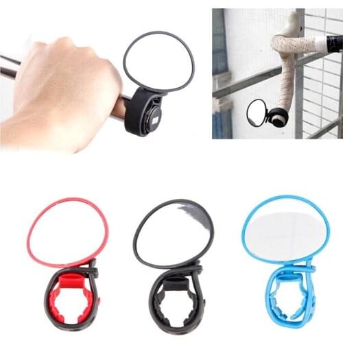 Bicycle Electric Scooter Rearview Handlebar Mirrors 360-degree Rotation Cycling Rear View MTB Handle Rearview Mirror Tools