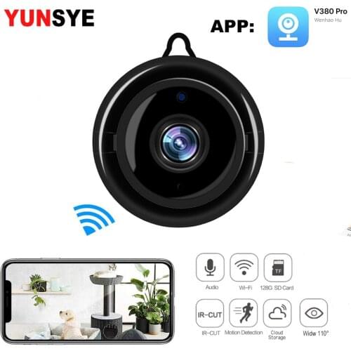 YUNSYE 1080P WiFi Camera Home Monitor Mini Camera IP Camera IR Wireless CCTV TV Monitor Motion Detection Baby Monitor V380 Cam