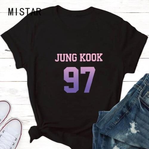 Tops for women V jungkook fan T shirt women suga Kpop bantang Harajuku tshirt woman Letter aesthetic clothes Woman,drop shipping