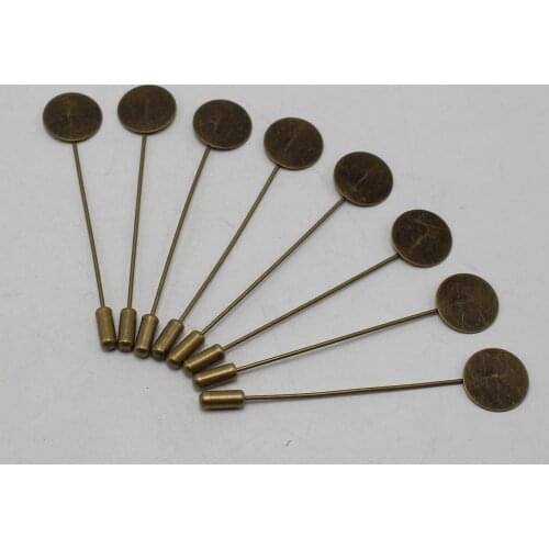 10 Bronze Metal Suit Chest Brooch Lapel Pins For Wedding Craft DIY