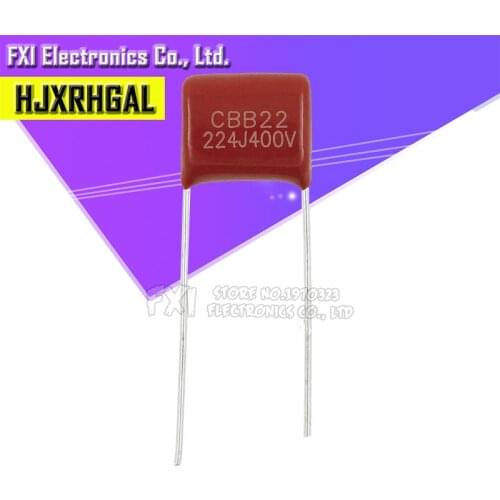 20PCS 400V224J 400V 0.22UF 220NF 400V 224J 224 CBB P10 Polypropylene film capacitor new
