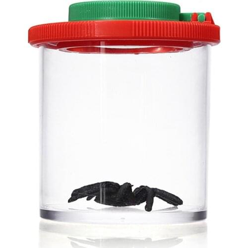 4X Two Lens Insect Viewer Bugs Locket Box Magnifier Plastic Children Insects Observation Box Kids Outdoor Experiment Equipment