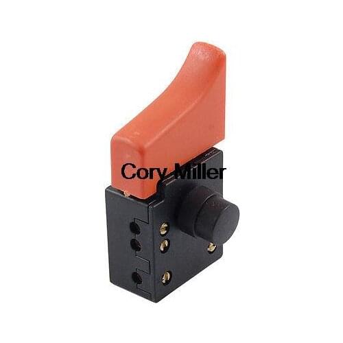 AC 250V/6A 125V/12A 5E4 Plastic SPST Lock on Circular Saw Trigger Switch