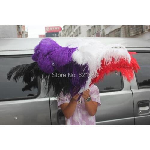 EMS freeshipping!50pcs/lot! 26-28inches 65-70CM Black/Purple/White/Red Ostrich Feather Plume for Wedding centerpieces