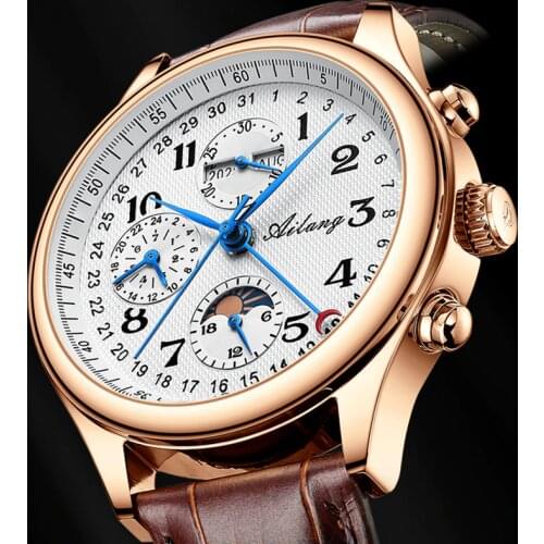 AILANG Watch 2021 Mens Automatic Mechanical Watch New Multifunction Watch Lightweight Waterproof Luxury Mens Watch