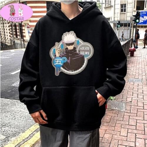 COSTAR Hot Anime Jujutsu Kaisen Gojo Satoru Printed Fashion Hoodies Pullover Harajuku Hooded Sweatershirt Unisex