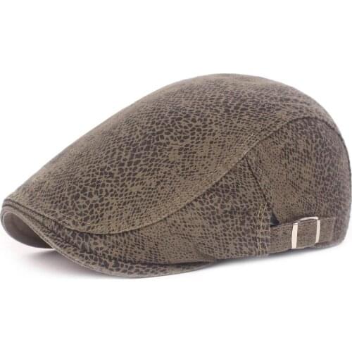 Kagenmo Spring Male Beret Leisure Sports Fishing Golf Visor Bone Brim Snake Pattern Young Youth Fashion Hat