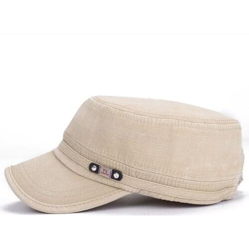 2021 New Korean Casual MenS Flat Top Hat Outdoor Sun Hats Old Washed Military Cap Simply WomenS Mens Atlantis Cuba Cap