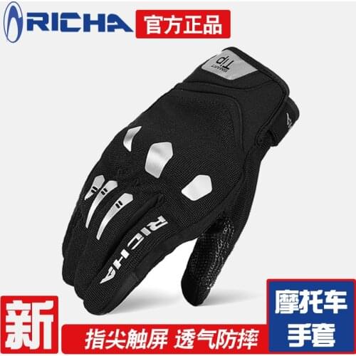 RICHA summer motorcycle gloves men and women mesh breathable motorcycle rider gloves shatter-resistant touch screen
