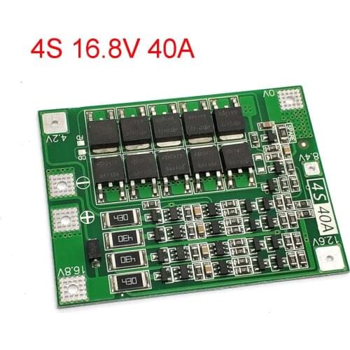 4S 40A Li-ion Lithium Battery 18650 Charger PCB BMS Protection Board With Balance For Drill Motor 14.8V 16.8V Lipo Cell Module