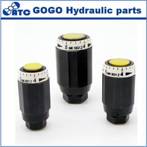 MG6 / MK6 MK8 /MG8 MK / MG10 MK MG 15 Hydraulic pipe type one-way throttle valve variable flow hydraulic control valve
