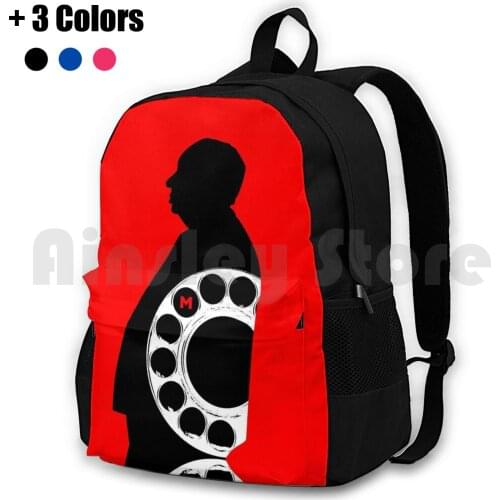 Hitchcock Dial M For Murder Outdoor Hiking Backpack Waterproof Camping Travel Alfred Hitchcock Psycho The Birds Vertigo