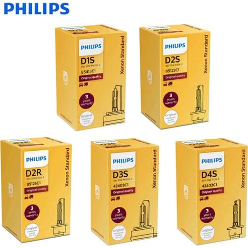 Original Philips HID D1S D2S D2R D3S D4S D5S D8S 35W Xenon Standard 4200K Auto Headlight Car Motorcycle OEM Replacement Upgrade