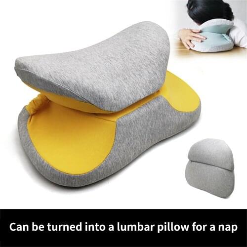 Memory Foam Nap Pillow Multifunctional Lying Down & Waist Rest For Desk Napping Pillow Cushion Headrest Travel Neck Bedding