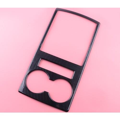 Gear Shift Panel Cup Holder Frame Cover Trim Carbon Fiber Style ABS Fit For Mitsubishi Pajero 2007 2008 2009 2010 2011 2012-2019