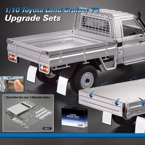 ABS Truck Bed Set 3 Movable Gate for 1/10 Toyota Land Cruiser 70 RC Truck Pick-up Truck Car