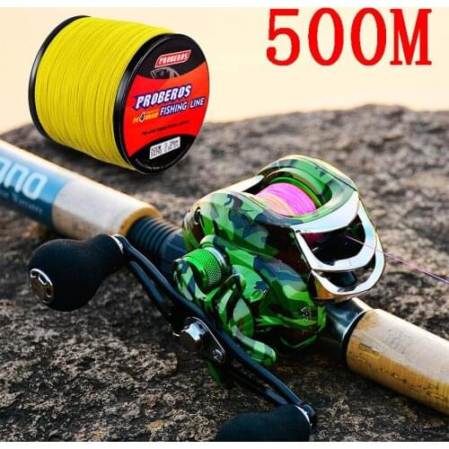 Proberos Fishline 4 stands 500M/547Yards Fishing Line 4 Weaves Braided Lines 100Lb PE Multifilamento De Pesca