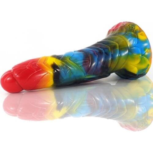 Sex Shop S Curved Realistic Animal Dildos Silicone Penis Strong Suction Cup Anal Butt Plug Vagina G-Spot Sex Toys For Women